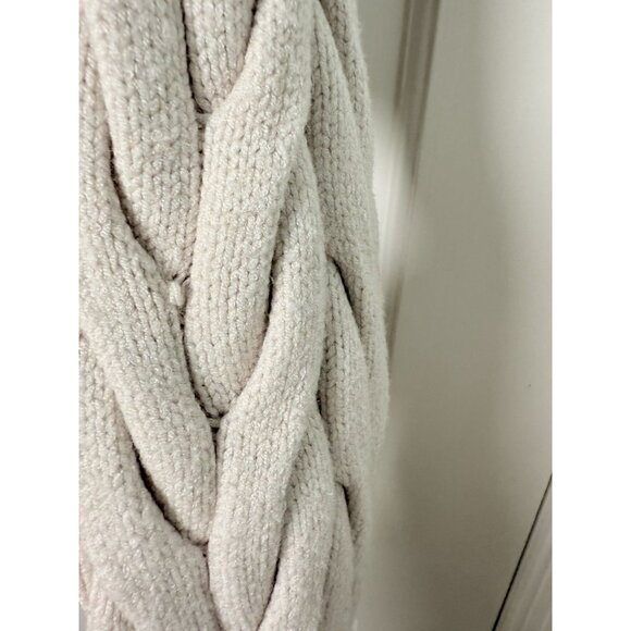 Philosophy Women’s Fisherman Cable Knit Cream Crewneck Sweater - Large - Picture 4 of 9